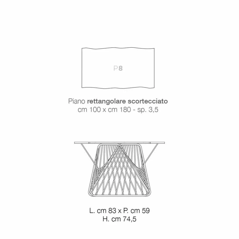 Mesa de jantar em madeira maciça moderna feita na Itália, Mitia Viadurini