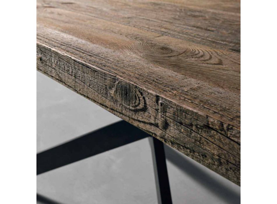 Moderna mesa de jantar em madeira maciça made in Italy Oncino Viadurini