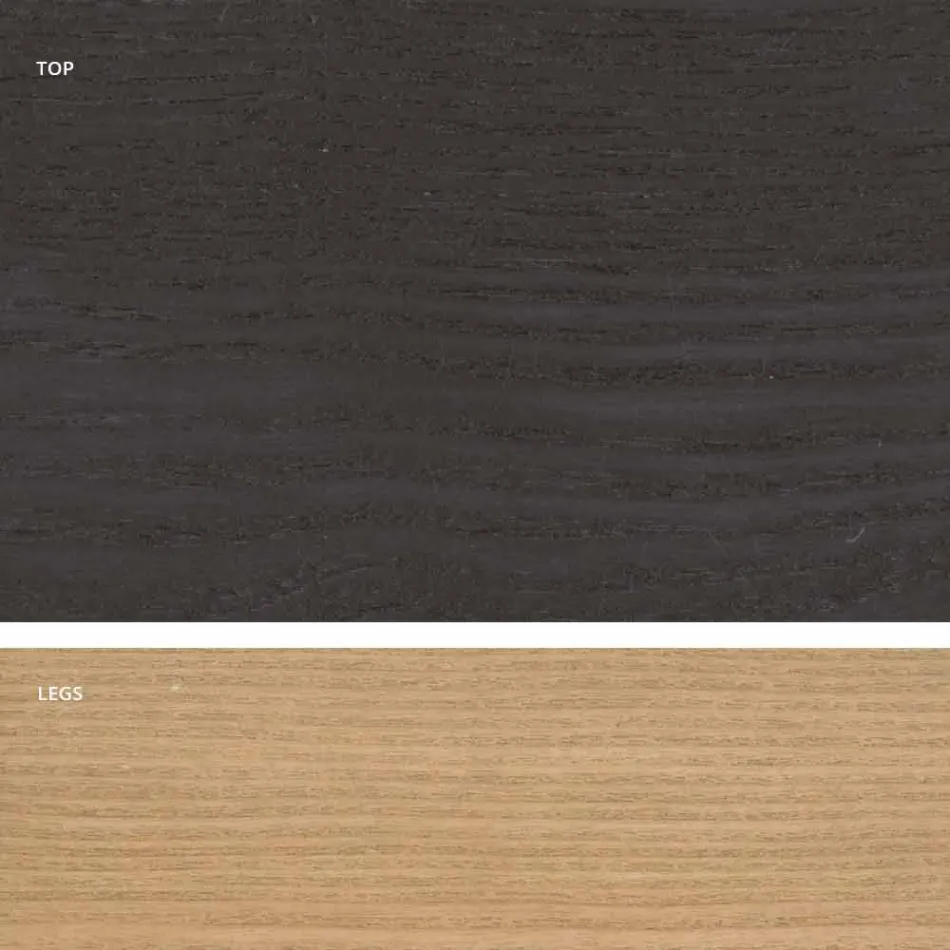 Mdf design mesa de jantar de madeira feita na Itália, Egisto Viadurini