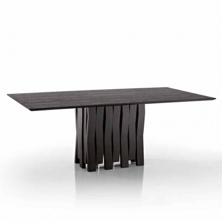 Mdf design mesa de jantar de madeira feita na Itália, Egisto Viadurini