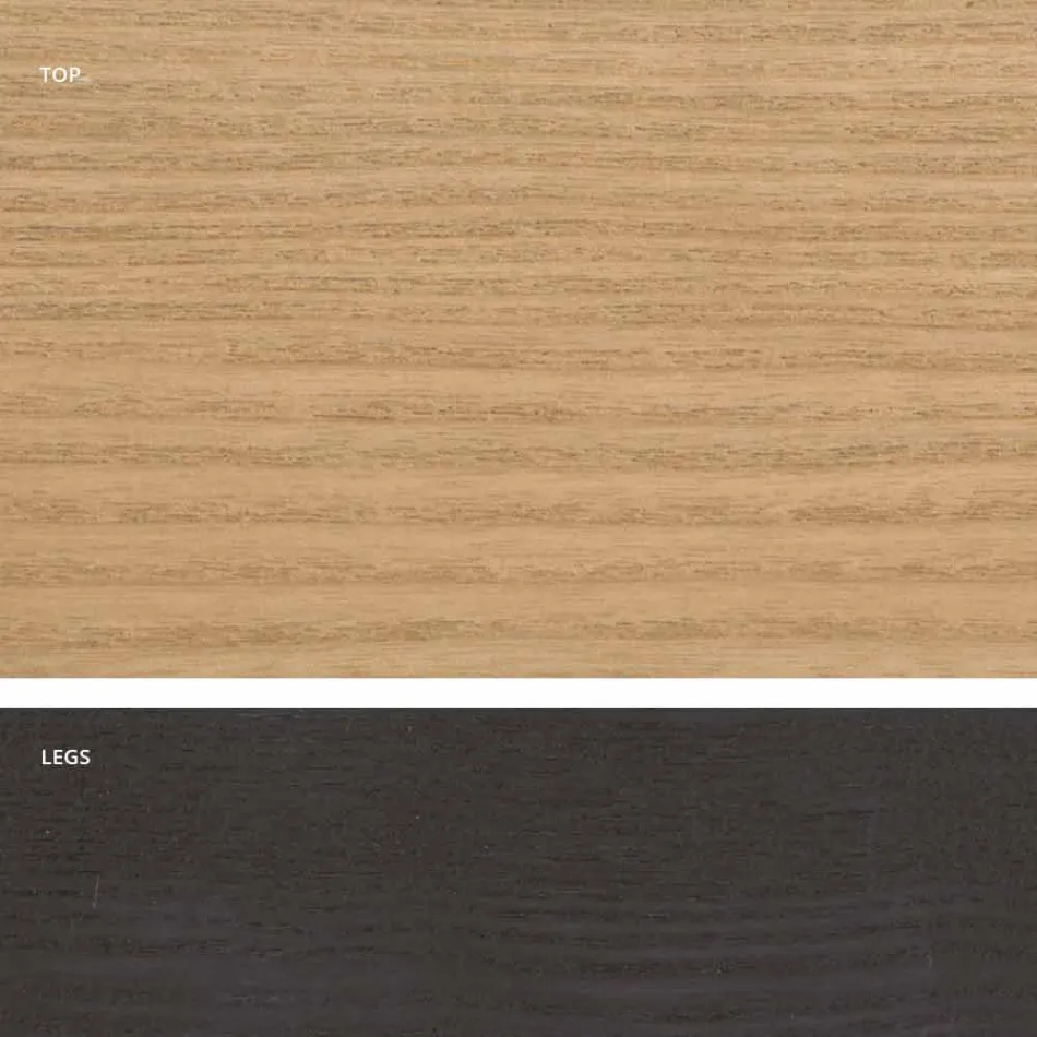 Mdf design mesa de jantar de madeira feita na Itália, Egisto Viadurini