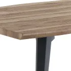 Mesa de Jantar em Mdf Oak Acabamento e Matt Black Steel - Gherardo Viadurini