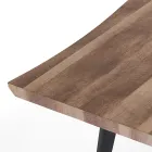 Mesa de Jantar em Mdf Oak Acabamento e Matt Black Steel - Gherardo Viadurini