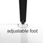 Mesa de Jantar em Mdf Oak Acabamento e Matt Black Steel - Gherardo Viadurini