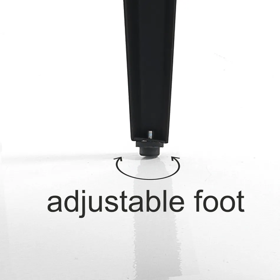 Mesa de Jantar em Mdf Oak Acabamento e Matt Black Steel - Gherardo Viadurini