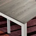 Mesa de Jantar em Melamina e Metal Pintado Made in Italy - Remigio Viadurini