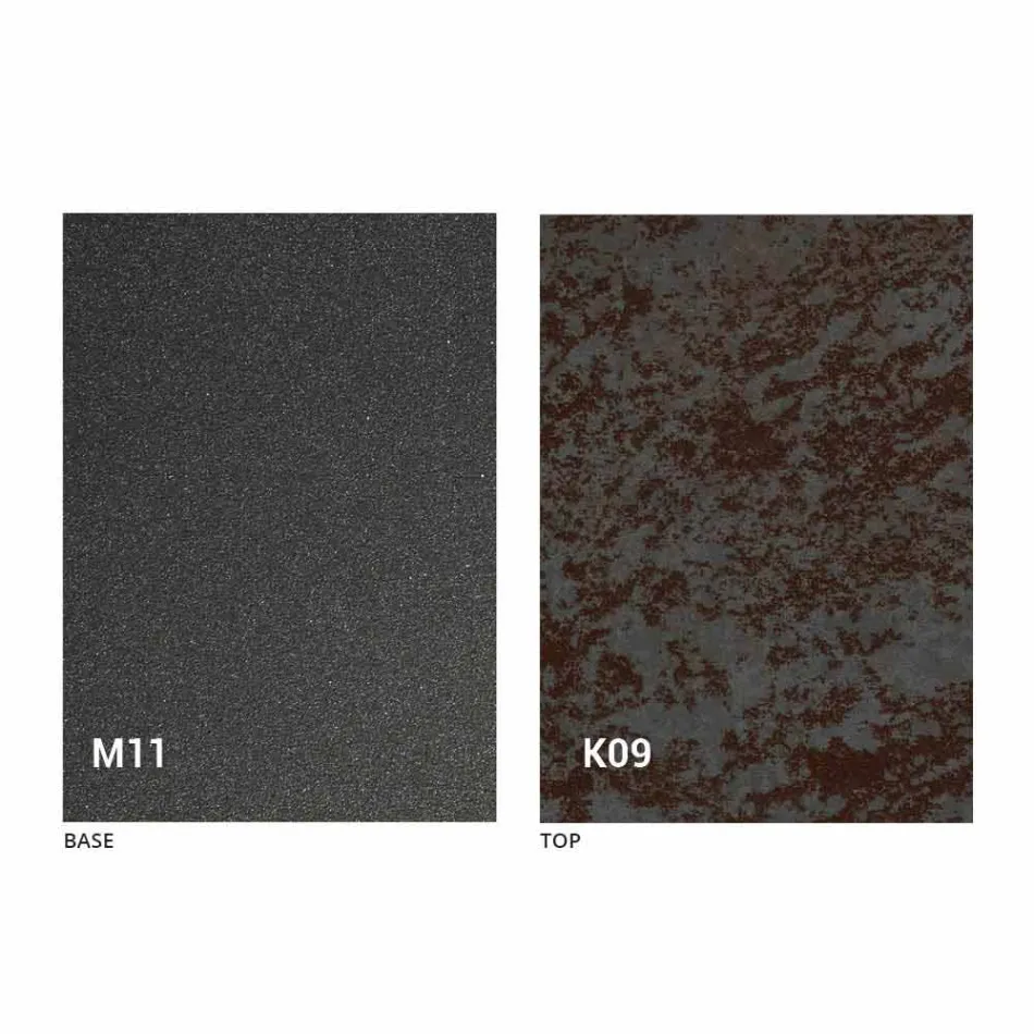 Mesa de jantar de metal e tampo de cerâmica Made in Italy Design - Anaconda Viadurini