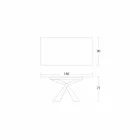 Mesa de jantar de metal e tampo de cerâmica Made in Italy Design - Anaconda Viadurini