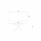 Mesa de jantar de metal e tampo de cerâmica Made in Italy Design - Anaconda Viadurini