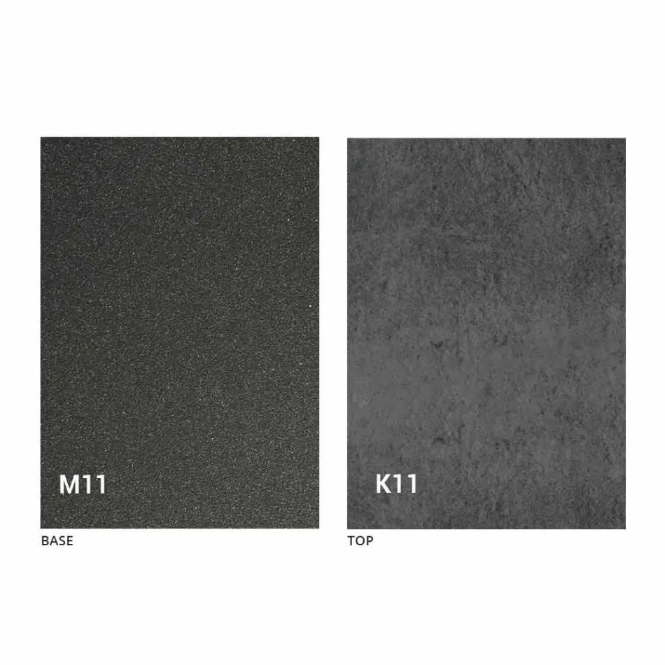 Mesa de jantar de metal e tampo de cerâmica Made in Italy Design - Anaconda Viadurini