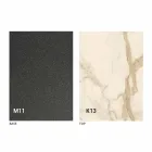 Mesa de jantar de metal e tampo de cerâmica Made in Italy Design - Anaconda Viadurini