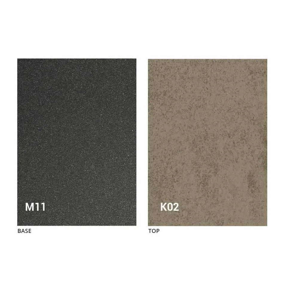 Mesa de jantar de metal e tampo de cerâmica Made in Italy Design - Anaconda Viadurini