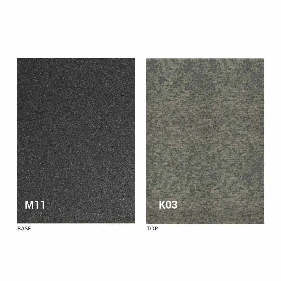 Mesa de jantar de metal e tampo de cerâmica Made in Italy Design - Anaconda Viadurini