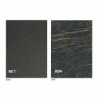 Mesa de jantar de metal e tampo de cerâmica Made in Italy Design - Anaconda Viadurini