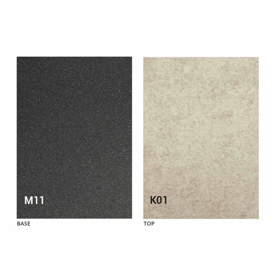 Mesa de jantar de metal e tampo de cerâmica Made in Italy Design - Anaconda Viadurini