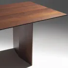 Mesa de jantar em madeira compensada folheada a freixo tratado termicamente - Aquário Viadurini