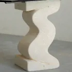 Contemporâneo contemporâneo Anteros pedra e mesa de jantar de cristal Viadurini