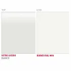 Mesa de Jantar em Vidro Branco e Metal Pintado Made in Italy - Broche Viadurini