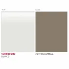 Mesa de Jantar em Vidro Branco e Metal Pintado Made in Italy - Broche Viadurini