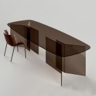 Mesa de jantar de vidro com tampo retangular fabricada na Itália - Charles Viadurini