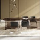 Mesa de jantar de vidro com tampo retangular fabricada na Itália - Charles Viadurini