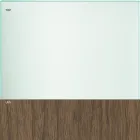 Mesa de Jantar em Vidro e Pés em Carvalho ou Nogueira Canaletto - Aschio Viadurini