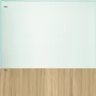 Mesa de Jantar em Vidro e Pés em Carvalho ou Nogueira Canaletto - Aschio Viadurini