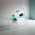 Mesa de Jantar Design em Vidro Extra-claro, Luxo Fabricado na Itália - Pollinare