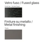 Mesa de jantar de design italiano em vidro fundido com acabamento em bronze ou fumê - Moro Viadurini