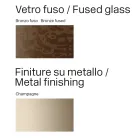 Mesa de jantar de design italiano em vidro fundido com acabamento em bronze ou fumê - Moro Viadurini