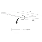 Mesa de jantar luxuosa de vidro temperado e metal fabricada na Itália - Carlino Viadurini