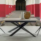 Mesa de jantar extensível moderna, piso laminado - Marliana Viadurini