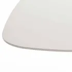 Mesa de jantar moderna de Clark em MDF branco 100x200cm acabamento em carvalho Viadurini