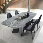 Mesa de Jantar Moderna com Tampo em Grés Porcelanato - Meduno Viadurini
