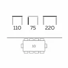 Mesa de jantar moderna em madeira de Gres e Ash Made in Italy - Croma Viadurini