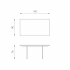 Moderna mesa de jantar em folheado de carvalho, pernas de vidro Nico Viadurini