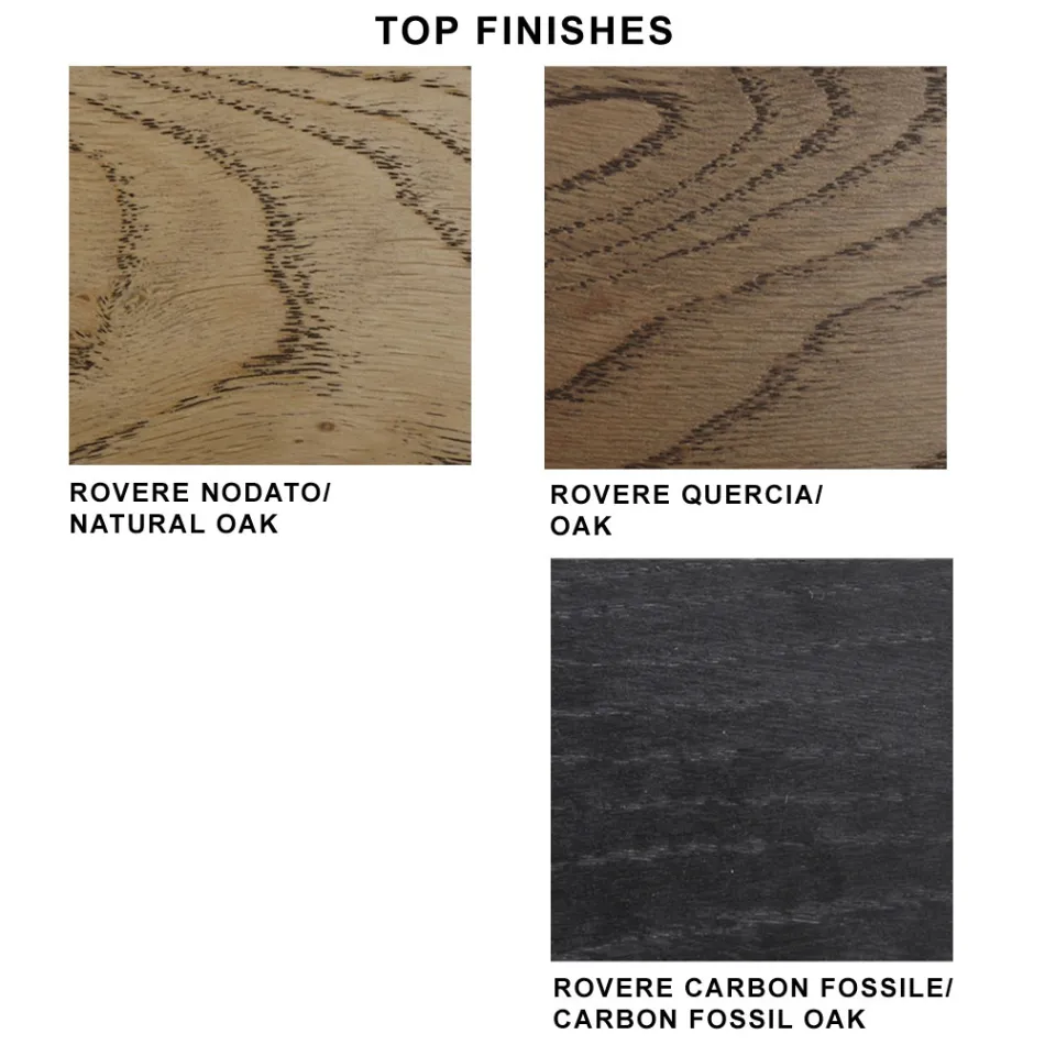 Mesa de jantar moderna em madeira folheada e vidro fabricada na Itália - Strappo Viadurini