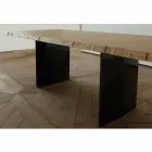 Moderna mesa de jantar de carvalho feita na Itália 200x100cm Paul Viadurini