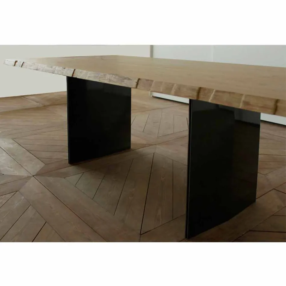 Moderna mesa de jantar de carvalho feita na Itália 200x100cm Paul Viadurini