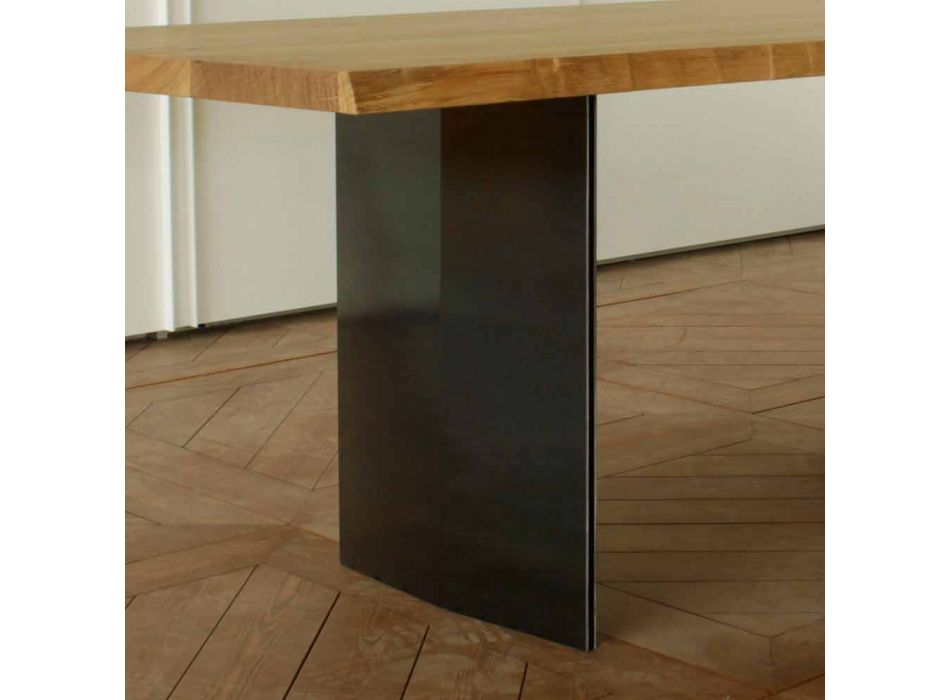 Moderna mesa de jantar de carvalho feita na Itália 200x100cm Paul Viadurini