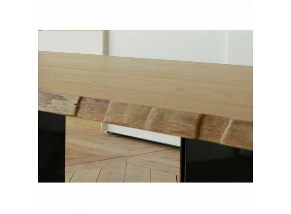 Moderna mesa de jantar de carvalho feita na Itália 200x100cm Paul Viadurini