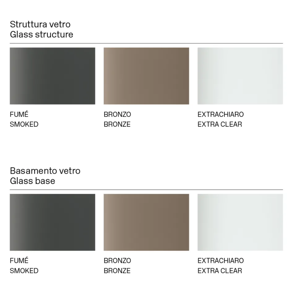 Mesa de Jantar Oval com Tampo e Base em Vidro Made in Italy - Tiseo Viadurini