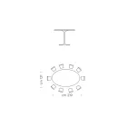 Mesa de jantar oval com tampo Fenix de luxo Made in Italy - dólares Viadurini