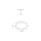 Mesa de jantar oval com tampo Fenix de luxo Made in Italy - dólares Viadurini