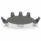 Mesa de jantar oval com tampo Fenix de luxo Made in Italy - dólares Viadurini