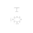 Mesa de jantar oval com tampo Fenix de luxo Made in Italy - dólares Viadurini