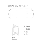 Mesa de jantar oval em grés porcelânico e metal made in Italy - Emilio Viadurini