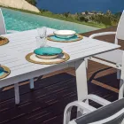Mesa de jantar extensível para exterior até 240 cm em alumínio - Levanto Viadurini