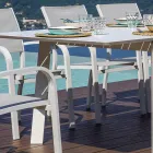 Mesa de jantar extensível para exterior até 240 cm em alumínio - Levanto Viadurini