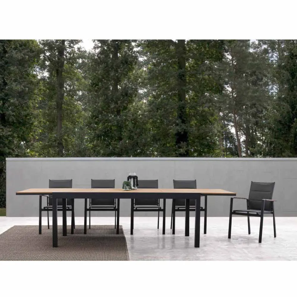 Mesa de jantar externa com tampo extensível até 300 cm - mochila Viadurini